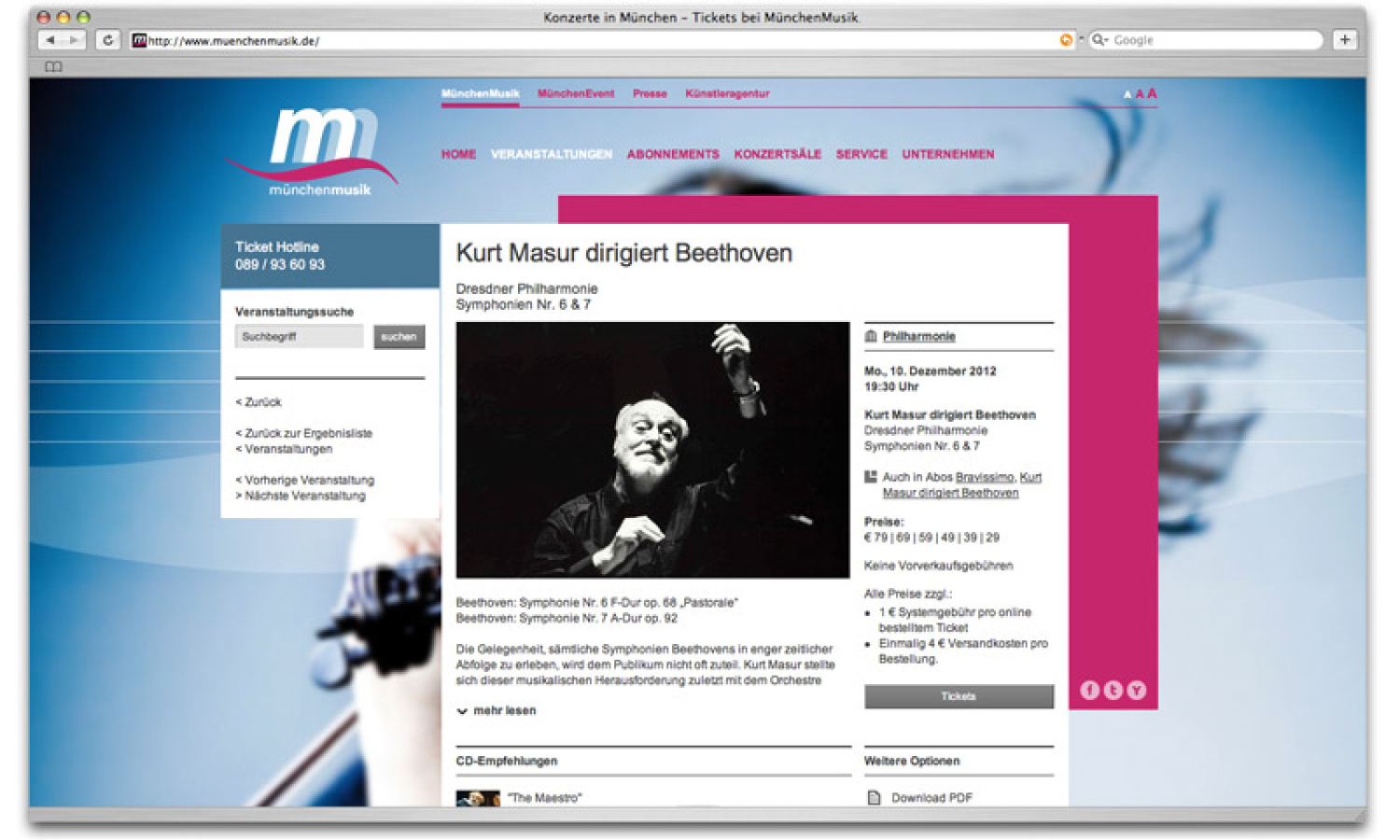 MünchenMusik Webseite